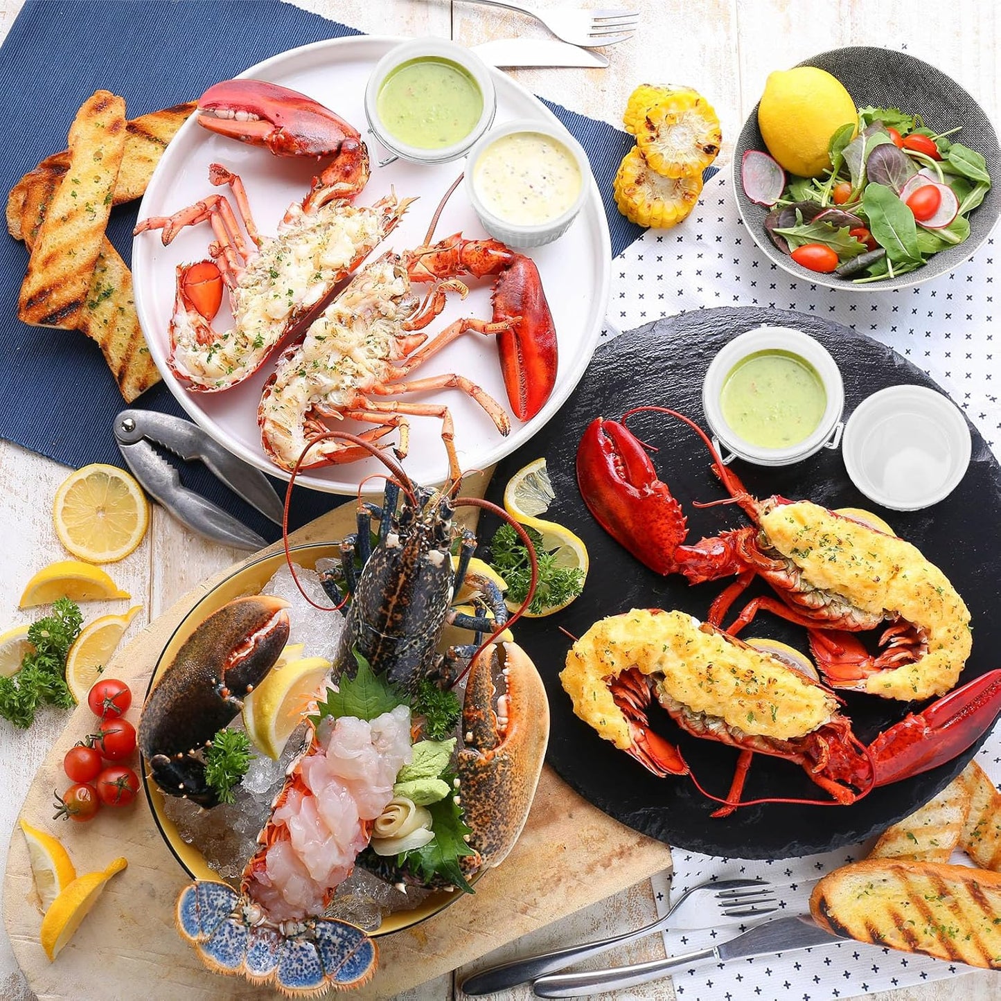 Treela 40 Pieces Ceramic Butter Warmers Set Included Butter Warmers Melter 32 Tealight Candles for Chocolate Cheese Fondue Crab Lobster Microwave Oven(White and Black)