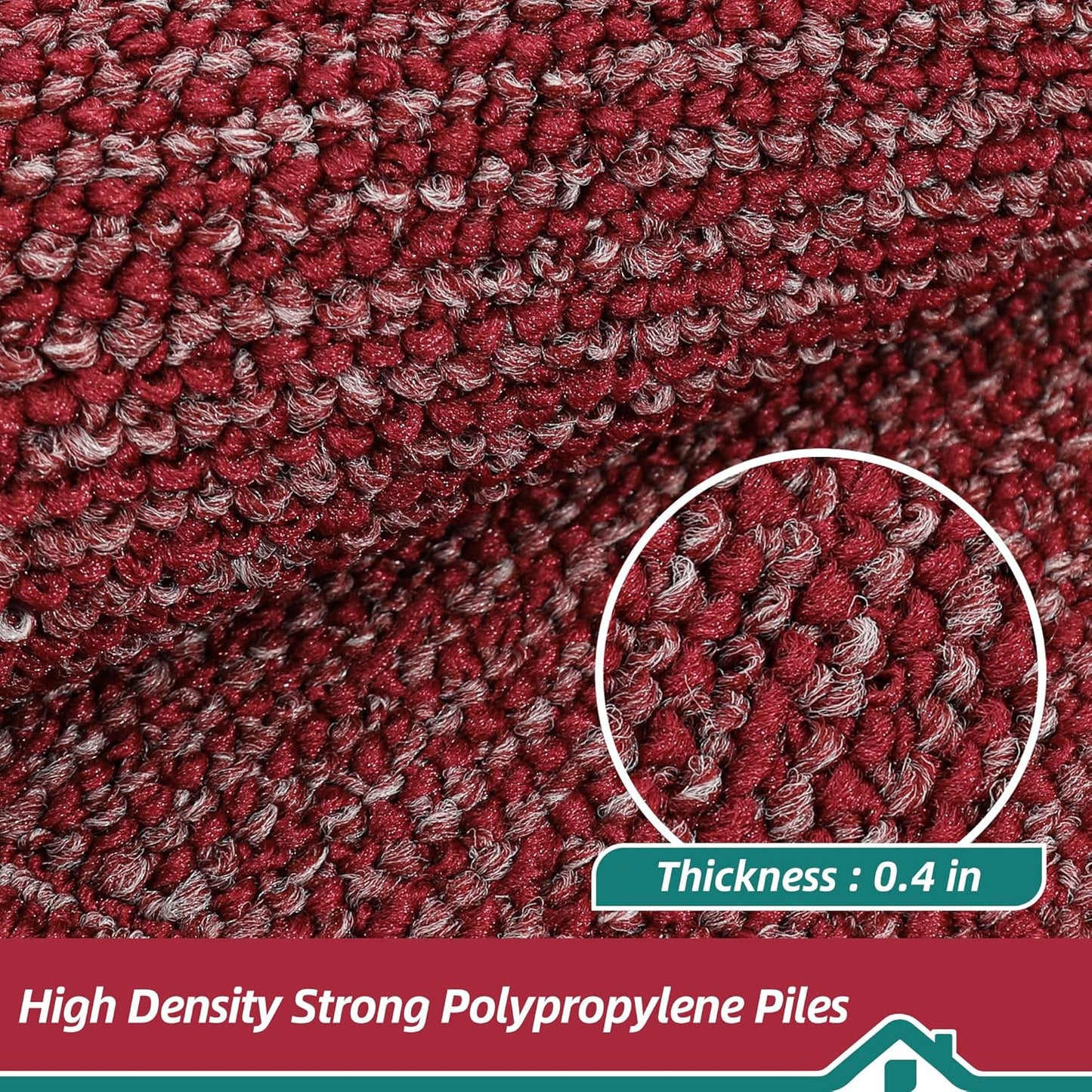 BEQHAUSE Kitchen Rugs and Mats Set of 2 Non-Slip Kitchen Mats for Floor, Absorbent and Stain Resistant Kitchen Runner, Machine Washable Rugs for Kitchen, Laundry & Sink, 24"x36"+24"x60", Red