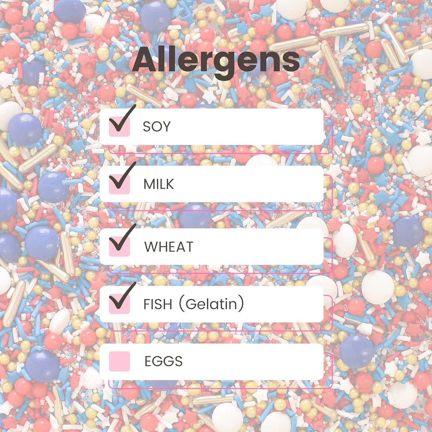 Sprinkle Pop Old Glory Sprinkle Mix| Red White Blue Sprinkles with Gold Metallics| Decorating Patriotic Sprinkles Made in USA for 4th of July Independence Day Cakes Cupcakes Donuts Cookies, 4oz