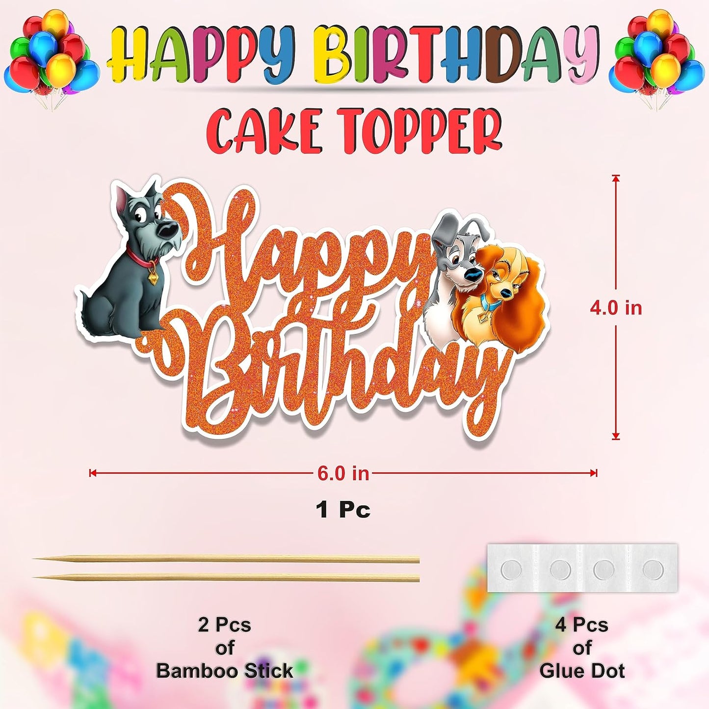 Seyal® Lady and the Trmp Happy Birthday Cake Topper