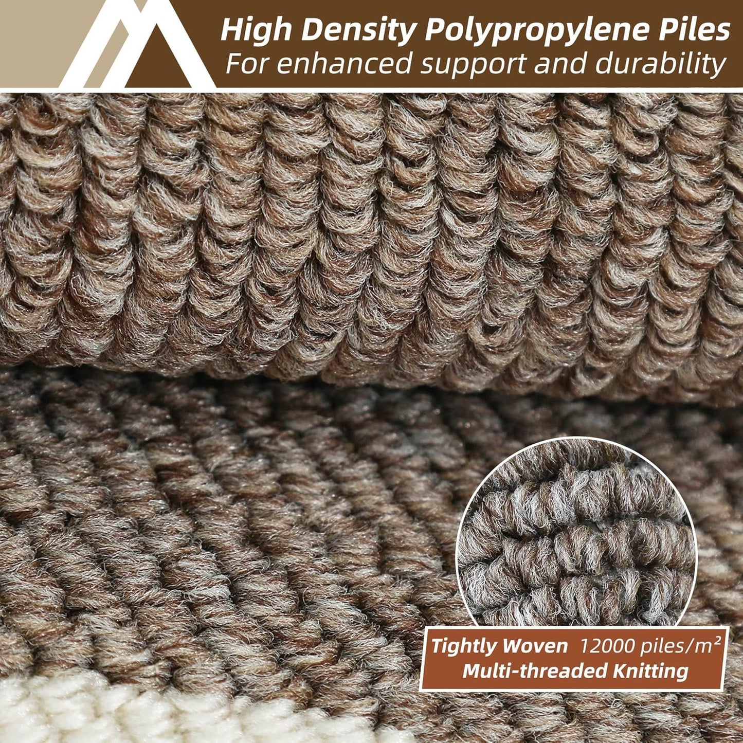 COSY HOMEER Long Kitchen Floor Mats for in Front of Sink Super Absorbent Kitchen Rugs and Mats 24"x79" Non-Skid Kitchen Mat Standing Mat Washable,Polypropylene,Brown,Frame