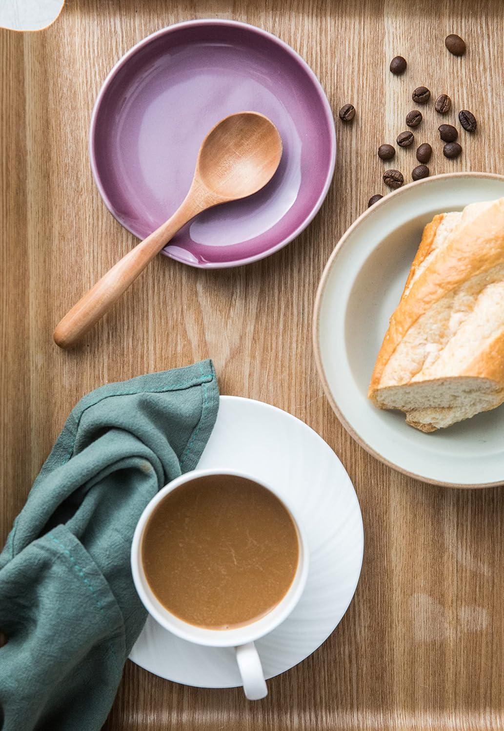 Spoon Rest for Kitchen Counter, Ceramic Utensil Rest Spoon Holder for Stove Top Cute Spoon Rests for Ladles Tongs Spatula, Kitchen Gadgets Housewarming Gift, Purple