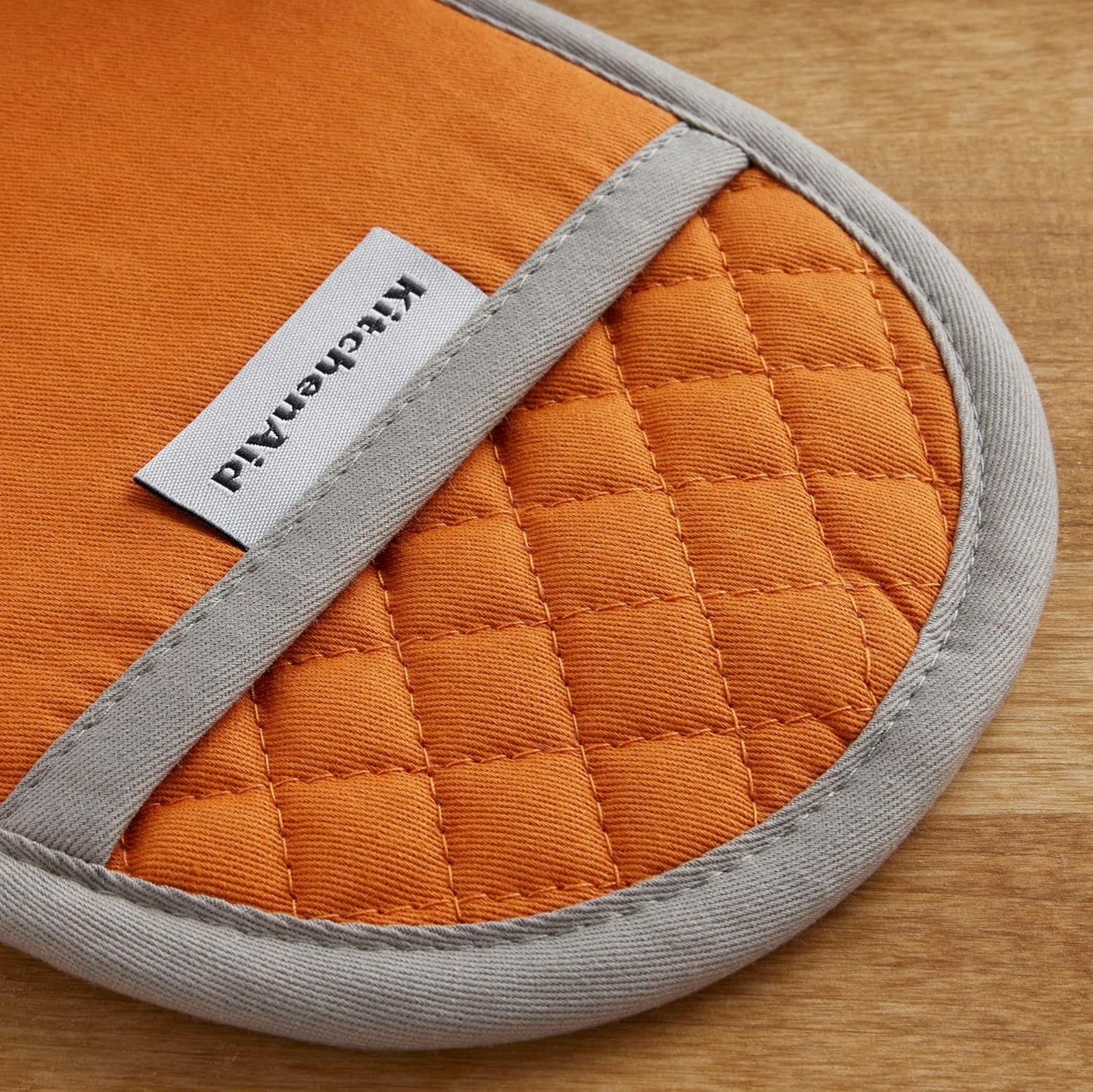 KitchenAid Asteroid Pot Holder 2-Pack Set, Honey Orange, 6.5"x10"