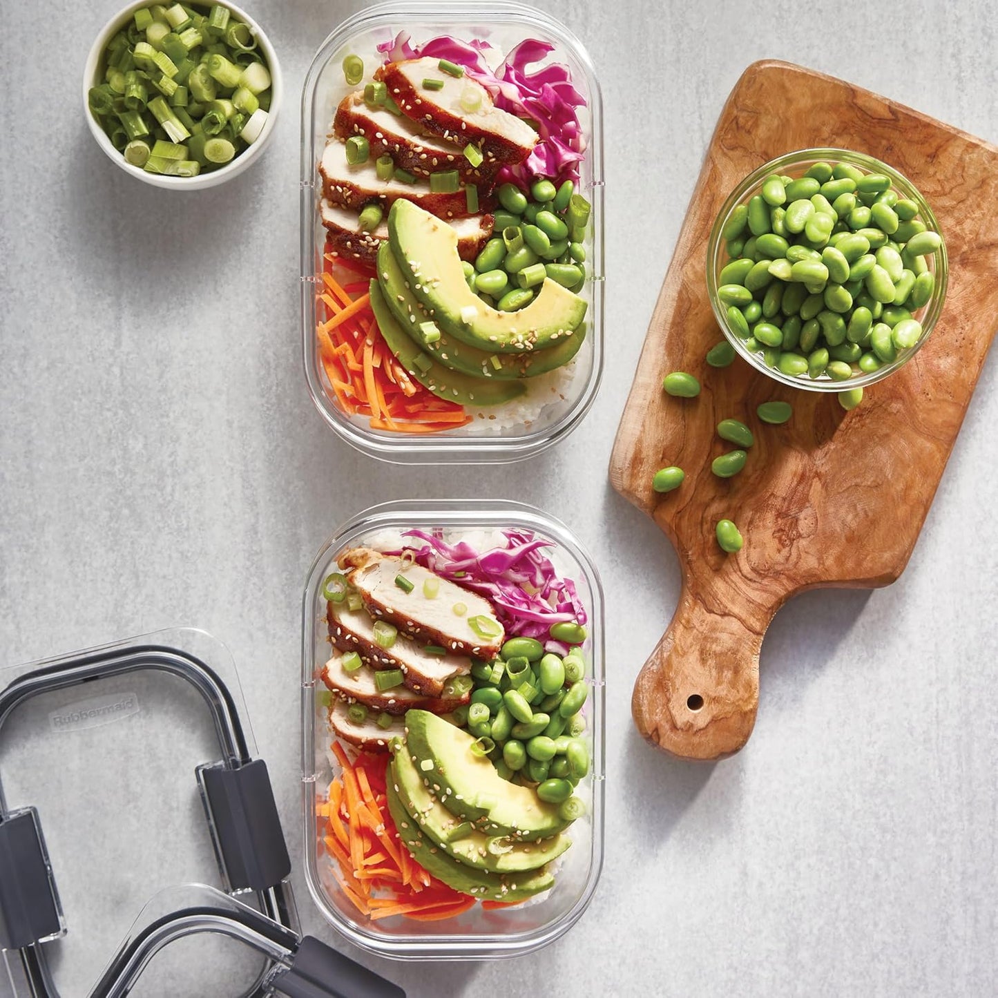 Rubbermaid Brilliance BPA Free Airtight Food Storage Containers with Lids, Set of 4 (4.7 Cup) Ideal for Lunch, Meal Prep, and Leftovers