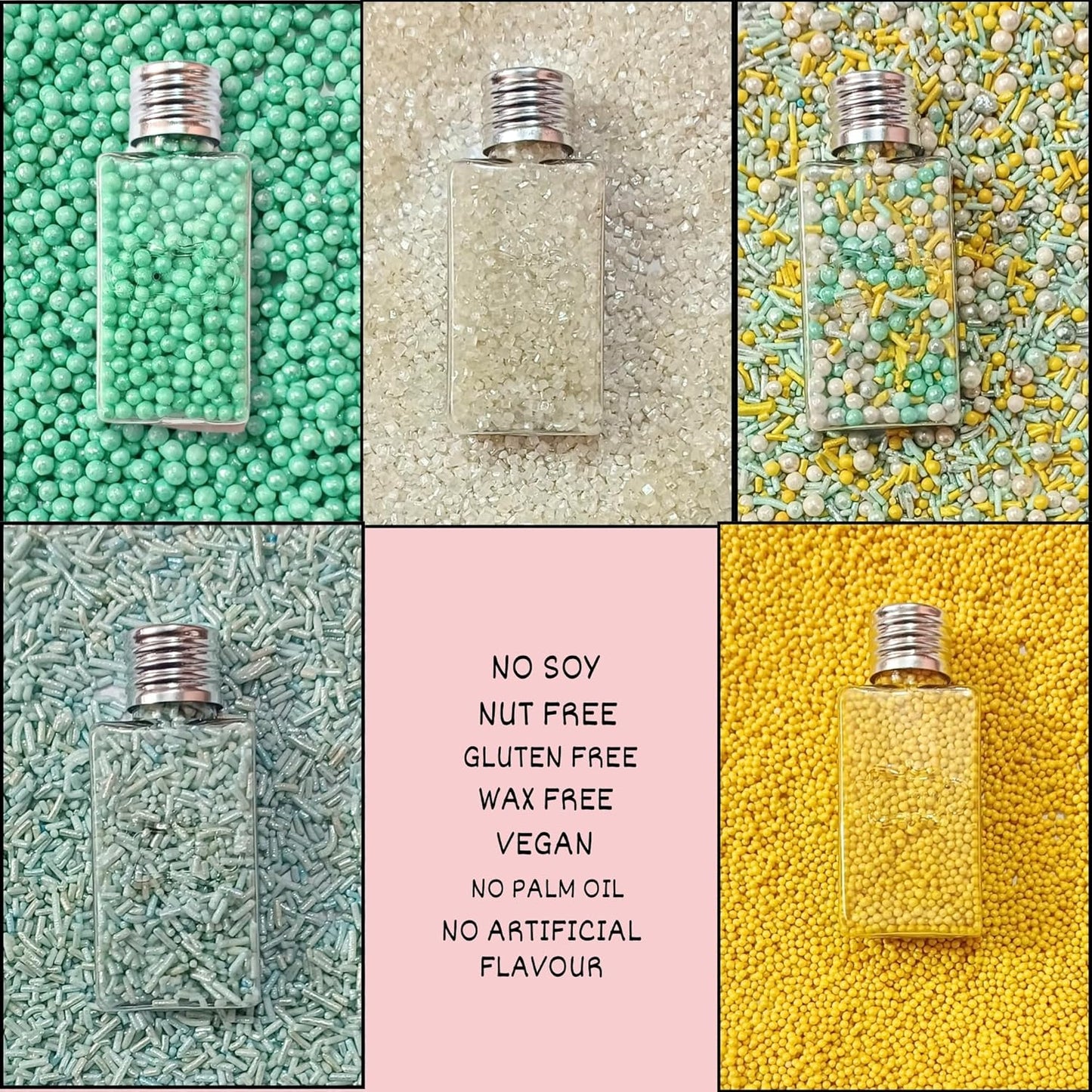 Confect Cake Sprinkles Mix Pack of 5 – Sky Blue, Yellow & White – Pearl Dragees, Jimmies, Sparkling Sugar – Baking Decorations for Cakes, Cupcakes, Cookies & Desserts- Vegan, Gluten-Free, Nut-Free, Soy-Free, Dairy-Free, Palm Oil-Free- 5 Oz