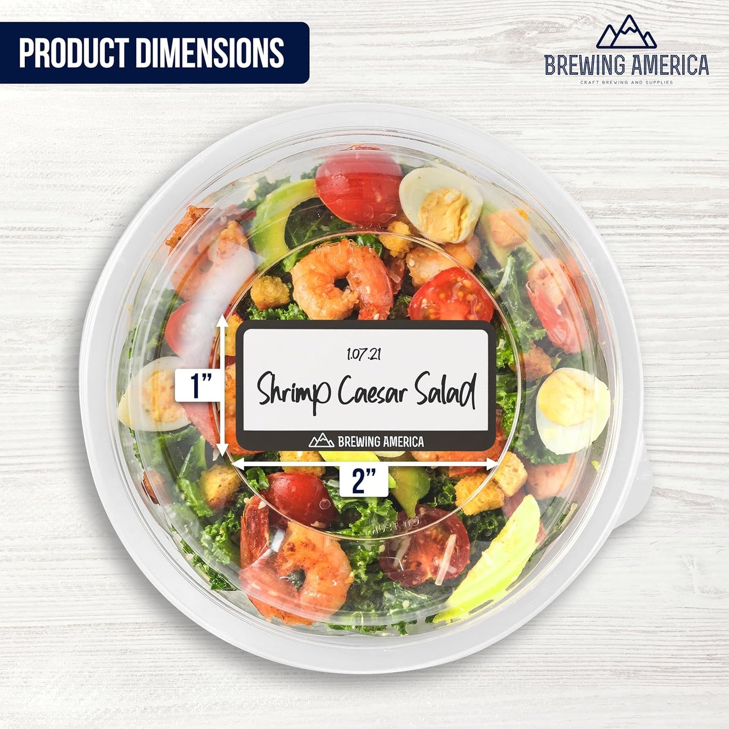 Dissolvable Food Labels for Food Containers - Made in USA - Great for Food Prep, Pantry, Canning, Freezer, Mason Jar Storage, Bottles and Rotation– No Scrubbing, No Residue - Black