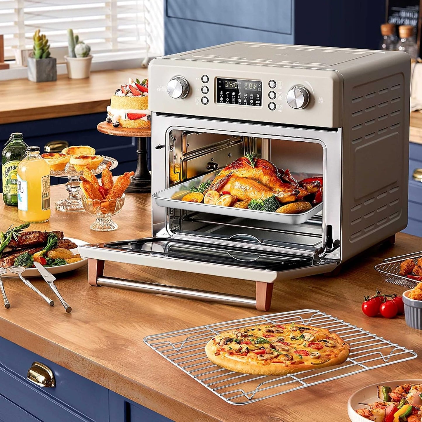 Homikit Baking Sheet with Wire Rack, 10 x 8 Inch Stainless Steel Cookie Sheets for Baking, Small Baking Pan with Cooling Rack, Nonstick Metal Toaster Oven Bacon Tray, Rust Free & Dishwasher Safe