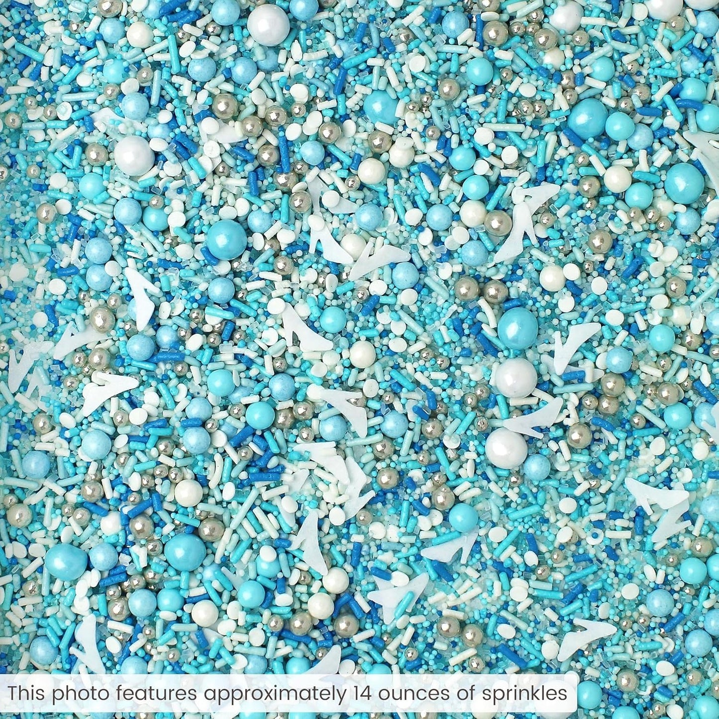 Sprinkle Pop Glass Slipper Princess Sprinkle Mix| Blue White Sprinkles with ~10 Frozen Shoe Wafer Paper and Silver Dragees| Girl Sprinkles Made in USA for Decorating Birthday Cupcakes Cake Donuts, 2oz